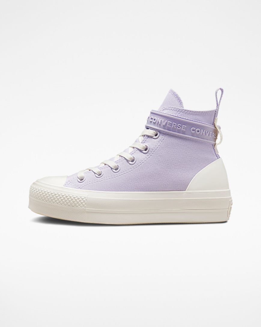 Pantofi Platforma Dama Converse Chuck Taylor All Star Lift Utility Curea Inalti Violet Violet | RO AEGX13756